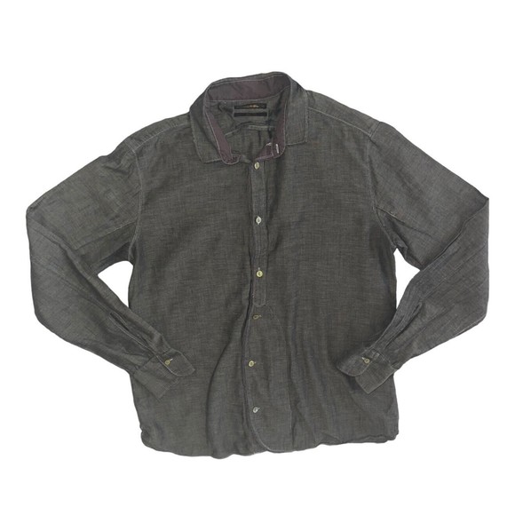 Diesel Black Gold Button Down Shirt Men’s Medium 100% Cotton - Picture 1 of 7